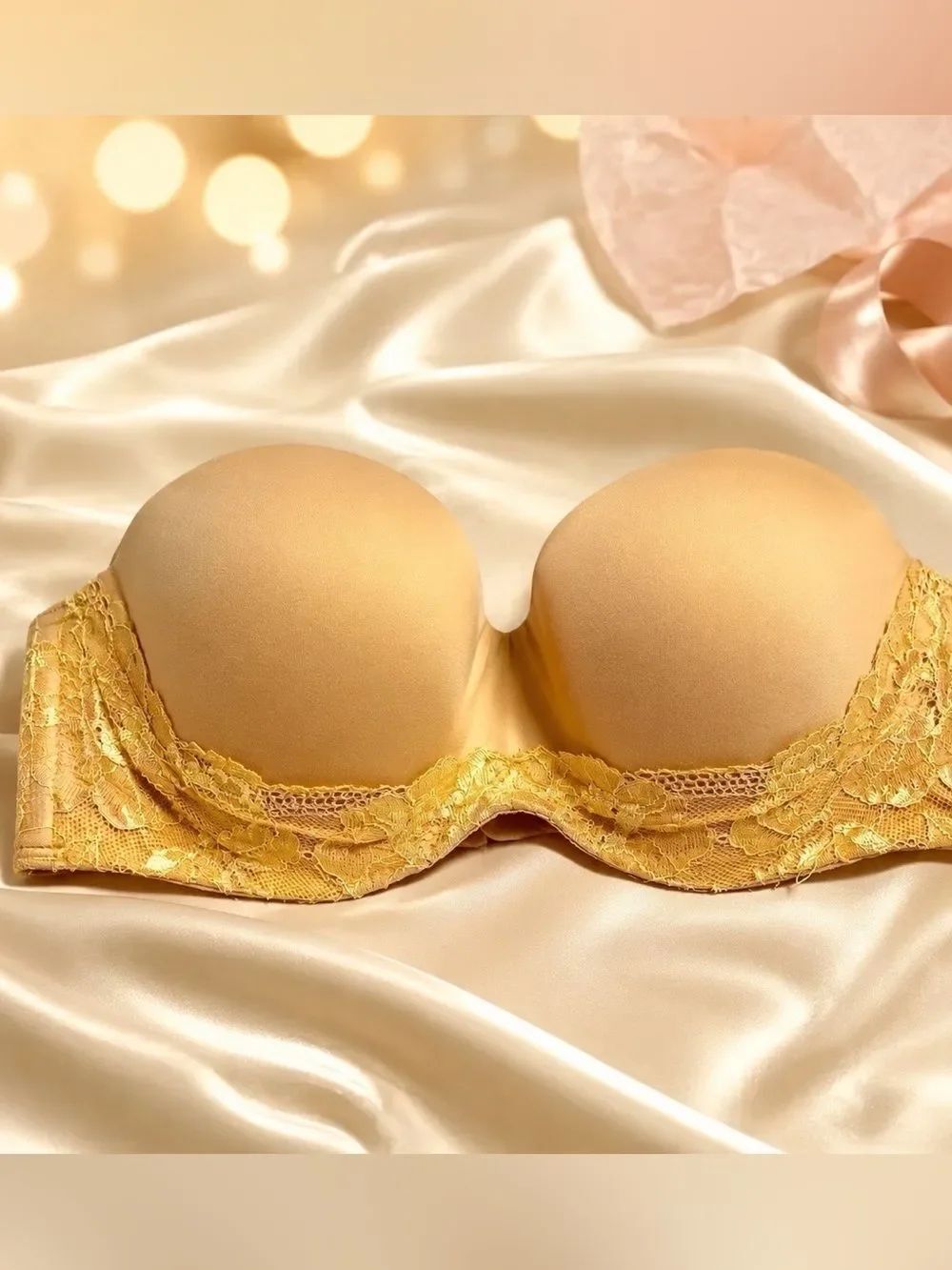 NUDE BODY by VICTORY LINED STRAPLESS 34C